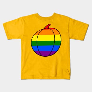 Rainbow pumpkin (light background) Kids T-Shirt